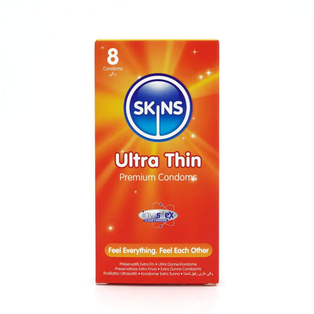 Skins Condoms Ultra Thin 8 Pack - Save 20% - Fast Shipping - Sale United Kingdom Stoke-on-trent