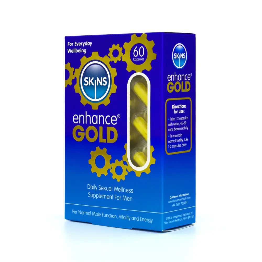 Skins Enhance Gold Pill - 60 Pack - Save 15% - Fast Shipping - Sale United Kingdom Stoke-on-trent
