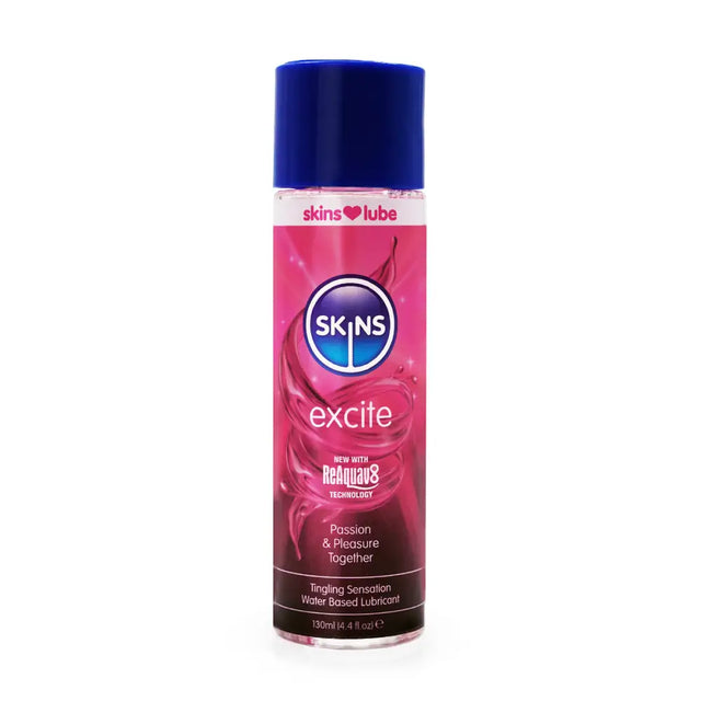 Skins Excite Tingling Water Based Lubricant 4.4 Fl Oz (130ml) - Save 10% - Fl Oz - Fast - Sale United Kingdom Stoke-on-trent