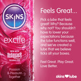 Skins Excite Tingling Water Based Lubricant 4.4 Fl Oz (130ml) - Save 10% - Fl Oz - Fast - Sale United Kingdom Stoke-on-trent