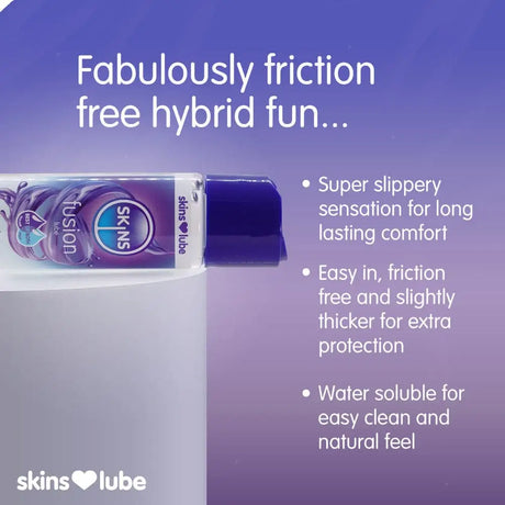 Skins Fusion Hybrid Silicone and Waterbased Lubricant 130ml - Save 30% - and - Fast - Sale United Kingdom Stoke-on-trent