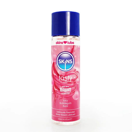 Skins Juicy Bubblegum Blast Waterbased Lubricant 130ml - Save 25% - Fast Shipping - Sale United Kingdom Stoke-on-trent