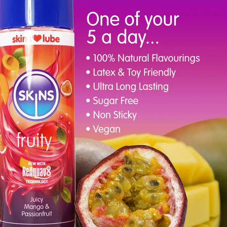 Skins Mango & Passionfruit Water Based Lubricant 4.4 Fl Oz (130ml) - Save 10% - Fl Oz - Sale United Kingdom Stoke-on-trent