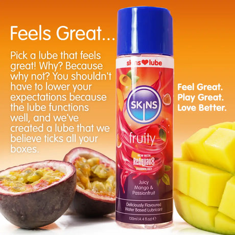 Skins Mango & Passionfruit Water Based Lubricant - 5ml Foil - Save 25% - Fast - Sale United Kingdom Stoke-on-trent