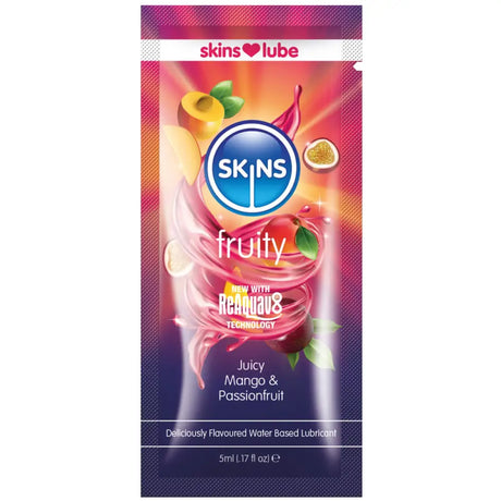 Skins Mango & Passionfruit Water Based Lubricant - 5ml Foil - Save 25% - Fast - Sale United Kingdom Stoke-on-trent
