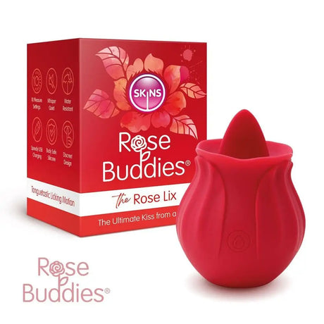 Skins Rose Buddies the Flix Clitoral Massager Red - Save 25% - the - Fast Shipping - Vibrator United Kingdom Stoke-on-trent
