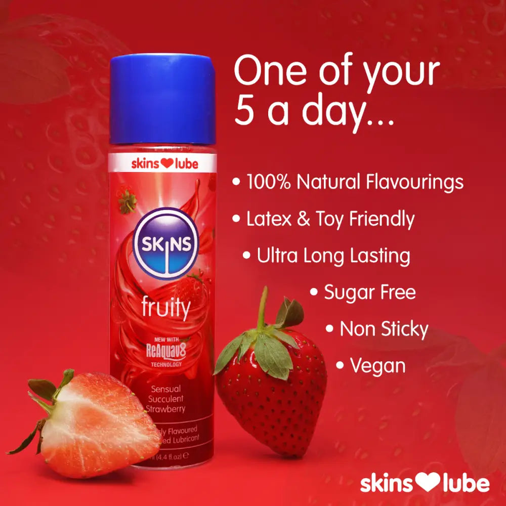 Skins Strawberry Water Based Lubricant - 5ml Foil - Save 25% - Fast Shipping - Sale United Kingdom Stoke-on-trent
