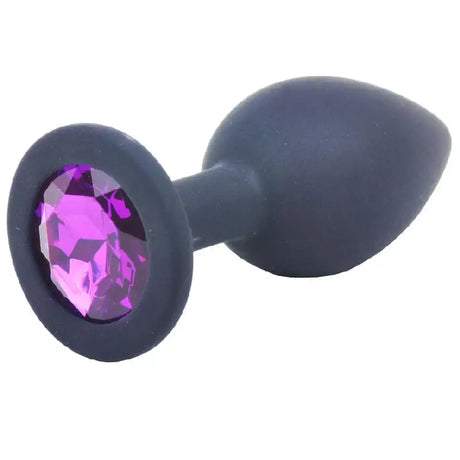Small Black Jewelled Silicone Butt Plug - Save 15% - Fast Shipping - Sale United Kingdom Stoke-on-trent