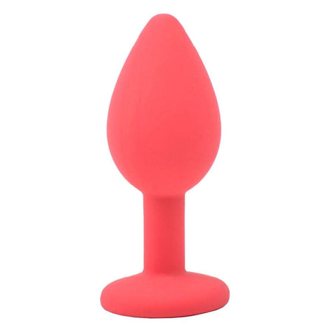 Small Red Jewelled Silicone Butt Plug - Save 25% - Sale
