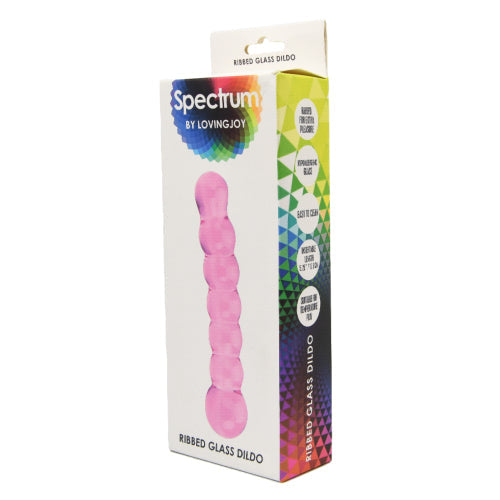 Spectrum Dildo din sticlă cu nervuri