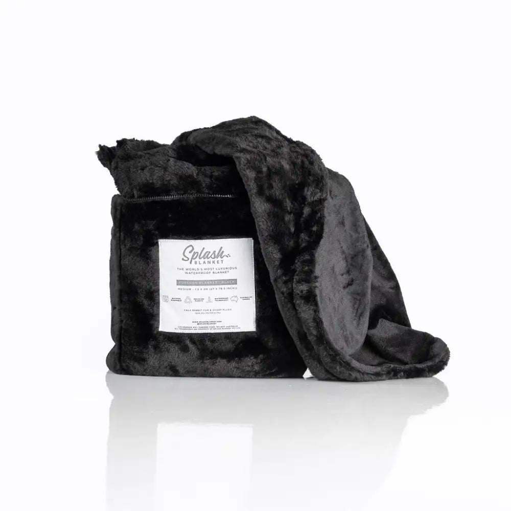 Splash Blanket - Furlush (non Bonded) - Black on - Large - Save 5% - (non Bonded) - Fast - Sale United Kingdom Stoke-on-trent