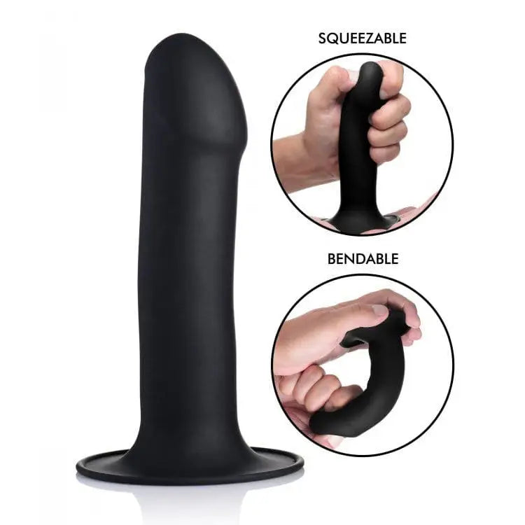 Squeezable Phallic Dildo - Black - Sex Toys - Save 25% - Fast Shipping - United Kingdom Stoke-on-trent