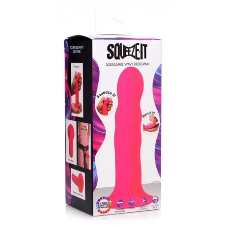 Squeezable Wavy Dildo - Pink - Sex Toys - Save 25% - Fast Shipping - United Kingdom Stoke-on-trent