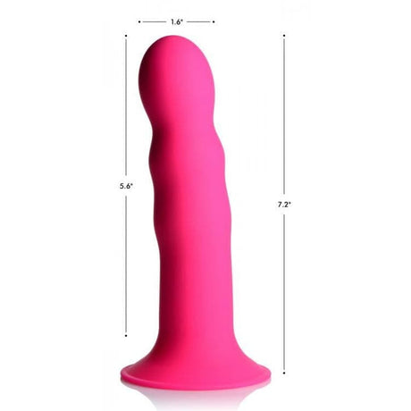 Squeezable Wavy Dildo - Pink - Sex Toys - Save 25%