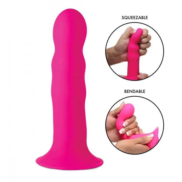 Squeezable Wavy Dildo - Pink - Sex Toys - Save 25% - Fast Shipping - United Kingdom Stoke-on-trent