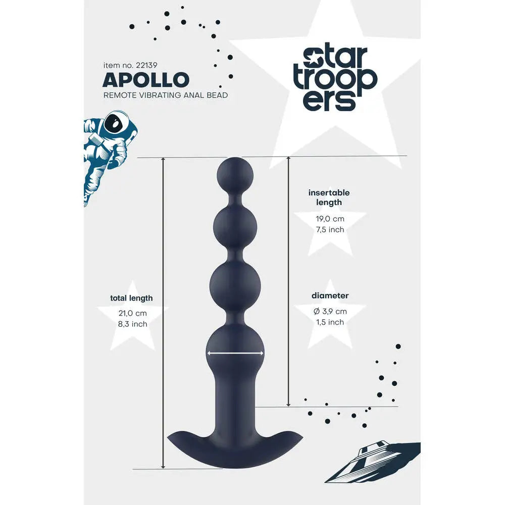 Startroopers Apollo Remote Vibrating Anal Beads - Save 20% - Fast - Sale United Kingdom Stoke-on-trent