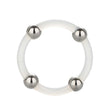 Steel Beaded Silicone Ring Large - Save 25% - Sale