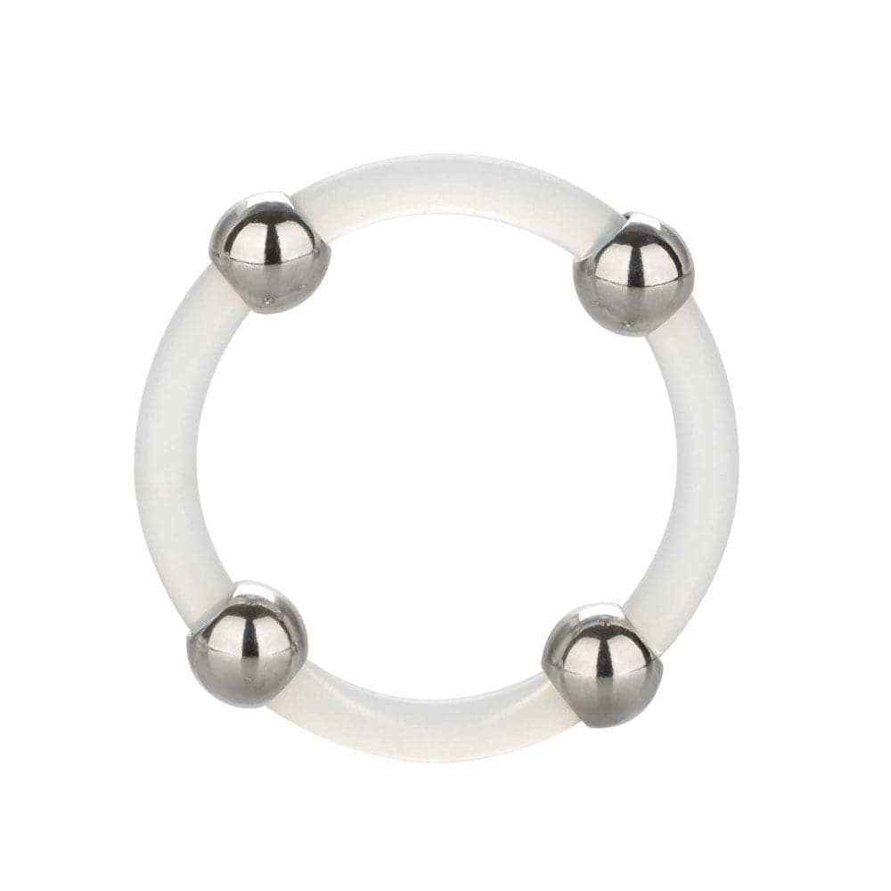 Steel Beaded Silicone Ring Large - Save 25% - Sale