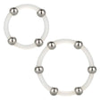 Steel Beaded Silicone Ring Set - Save 15% - Fast Shipping - Sale United Kingdom Stoke-on-trent