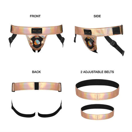 Strap on me - Leatherette Harness Curious - Rose Gold Holographic - Save 25% - on me - Sale United Kingdom Stoke-on-trent