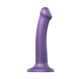 Curea pe mine densitate mono metalică strălucire dildo medie violet