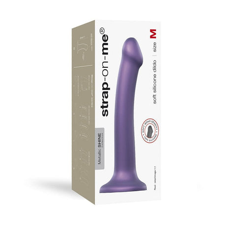 Strap on me Mono Density Metalic Shine Dildo Medium Purple - Save 30%