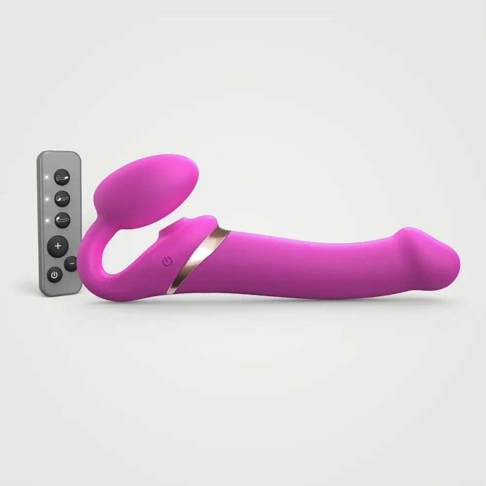 Strap on me Multi Orgasm Bendable Strap-on Sex Toy Large Fuchsia - Save 5% - – Remote Controlled - Sale United Kingdom Stoke-on-trent