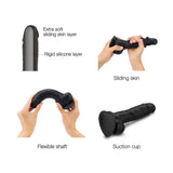 Strap on me - Sliding Skin Realistic Dildo Black Xl - Save 10% - on me - Xl - Fast - United Kingdom Stoke-on-trent