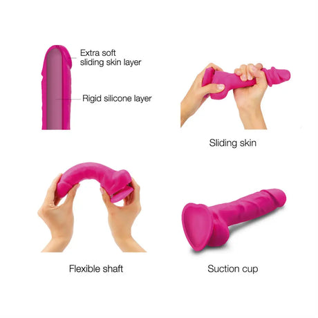 Strap on me - Sliding Skin Realistic Dildo Fuchsia l - Save 10% - on me - l - United Kingdom Stoke-on-trent