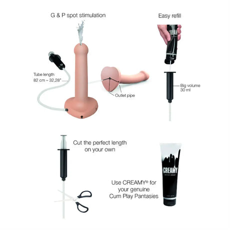 Strap on me - Squirting Cum Dildo Semi-realiste Vanilla - l - Save 10% - on me - Semi-realiste - l - United Kingdom Stoke-on-trent