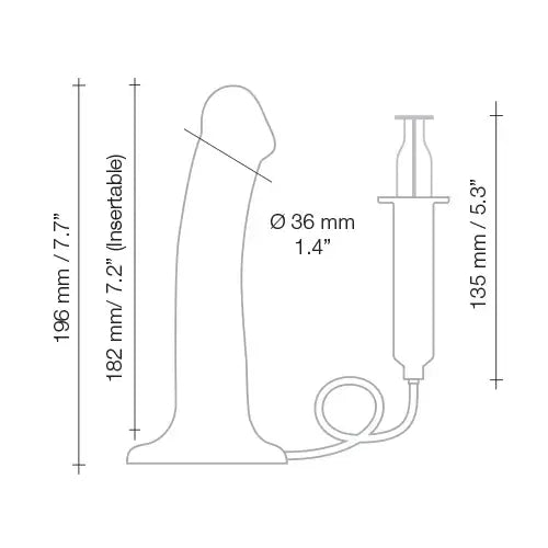 Strap on me Squirting Cum Dildo Semi-realistic Vanilla Large - Save 10% - Strap-on – Silicone (large) - Dildos United Kingdom Stoke-on-trent