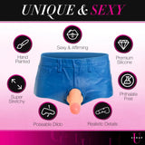 Strap u Booty Shorts 6’’ Dildo Silicone on Harness Large - u on - Fast - Strap-ons United Kingdom Stoke-on-trent