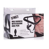 Strict Male Cock Ring Harness with Silicone Anal Plug - Sex Toys - Save 30% - with - Fast Shipping - Sale United Kingdom Stoke-on-trent