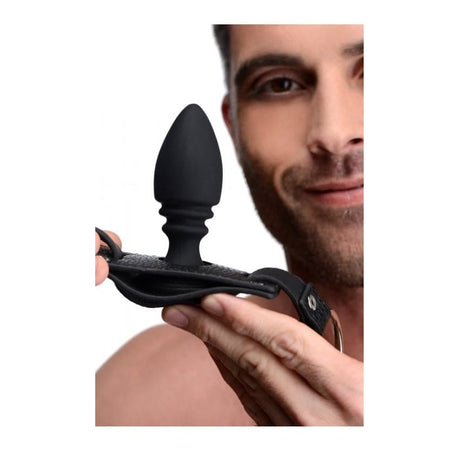 Strict Male Cock Ring Harness with Silicone Anal Plug - Sex Toys - Save 30% - Sale