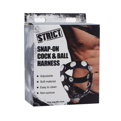 Strict Snap-On Cock And Ball Harness