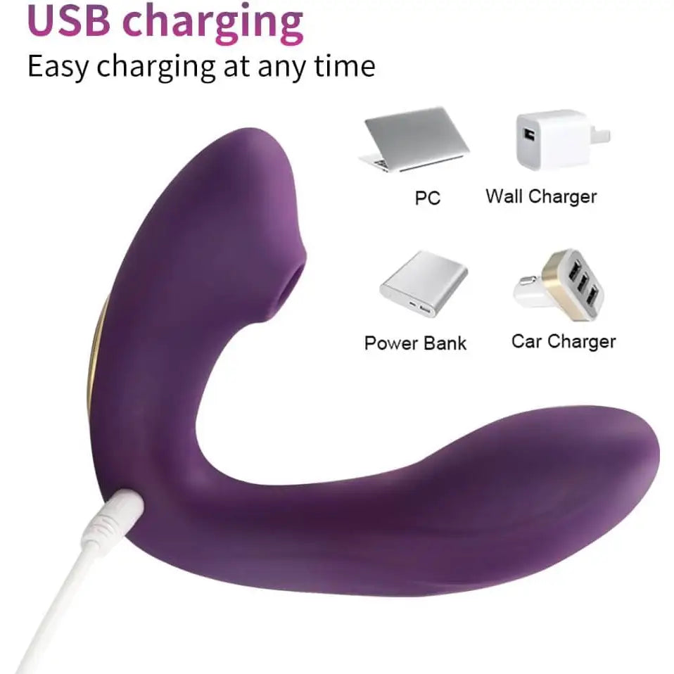 Sucking Tongue Vibrator 10 Speed/mode Purple - Suction Vibrators - Save 20% - Speed/mode - Fast Shipping - United Kingdom Stoke-on-trent