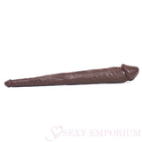 Real Feel 14.5 Inch Double Ended Dildo Dark Brown Save 15% Fast Shipping United Kingdom Stoke on Trent