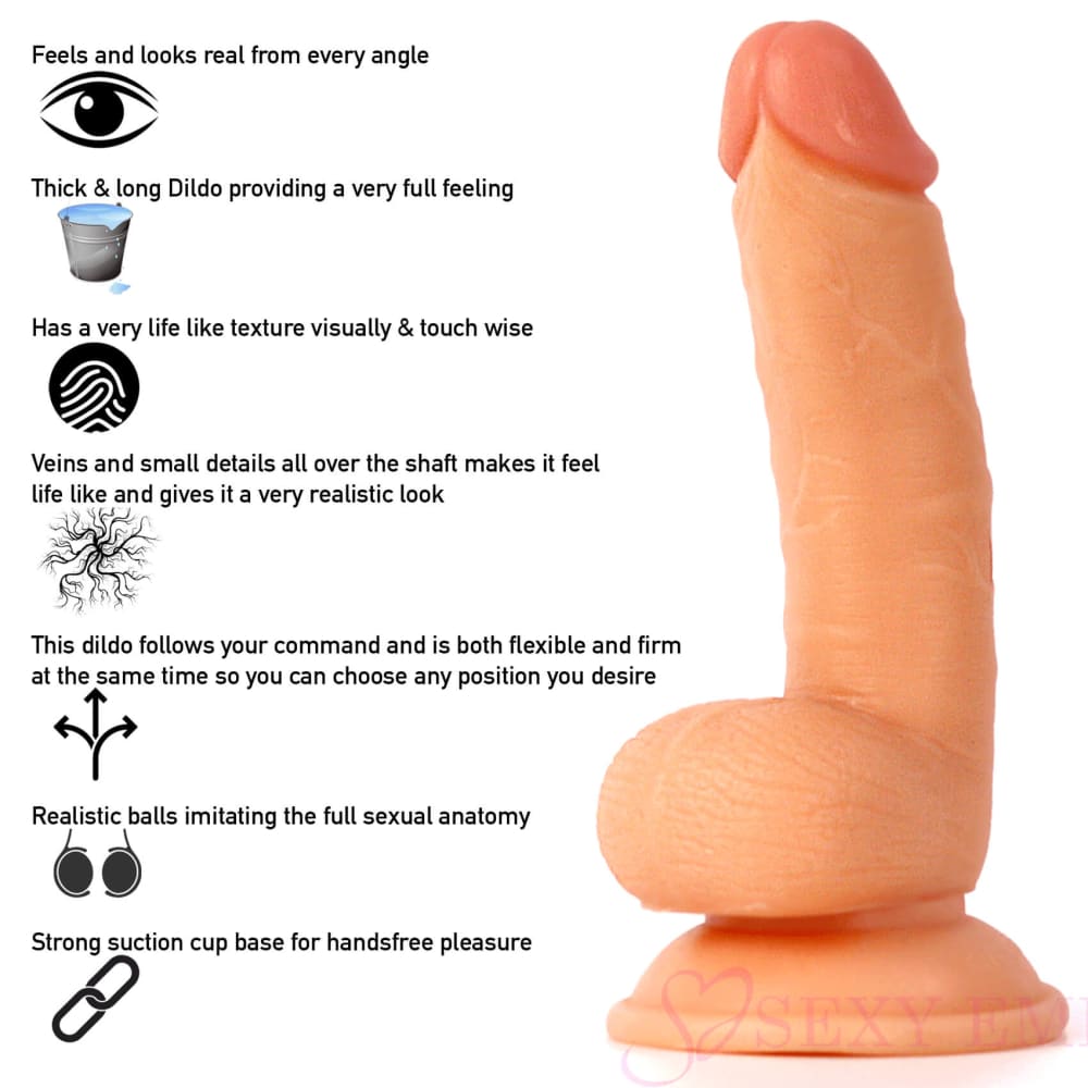 Superior Realistic 7 Inch Dildo Flesh - Sex Toys - Save 30% - Fast Shipping | Sexy Emporium