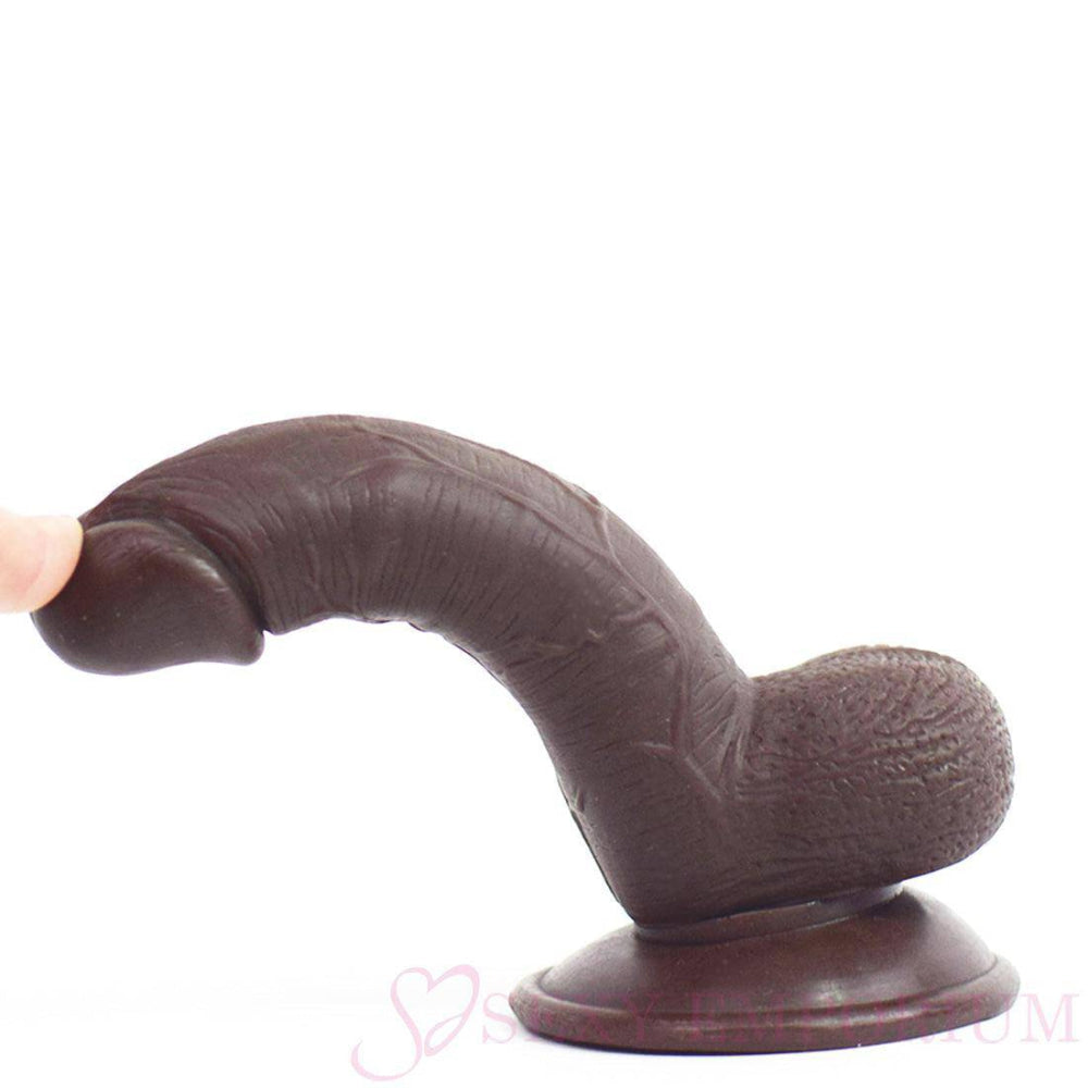 Supreme 4.5 Inch Realistic Strap-On Dildo Brown