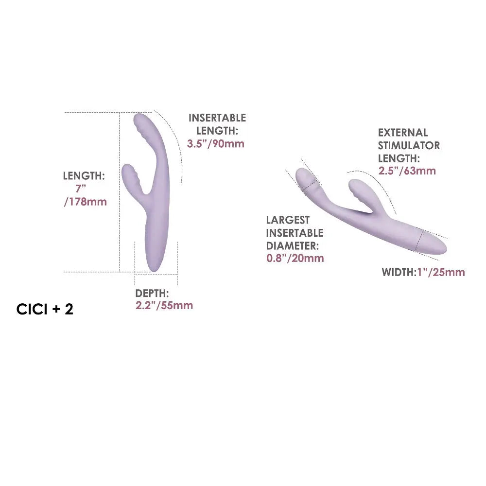 Svakom Cici + 2 App Controlled Slim Rabbit Vibrator - Cici + Fast Shipping - United Kingdom Stoke-on-trent