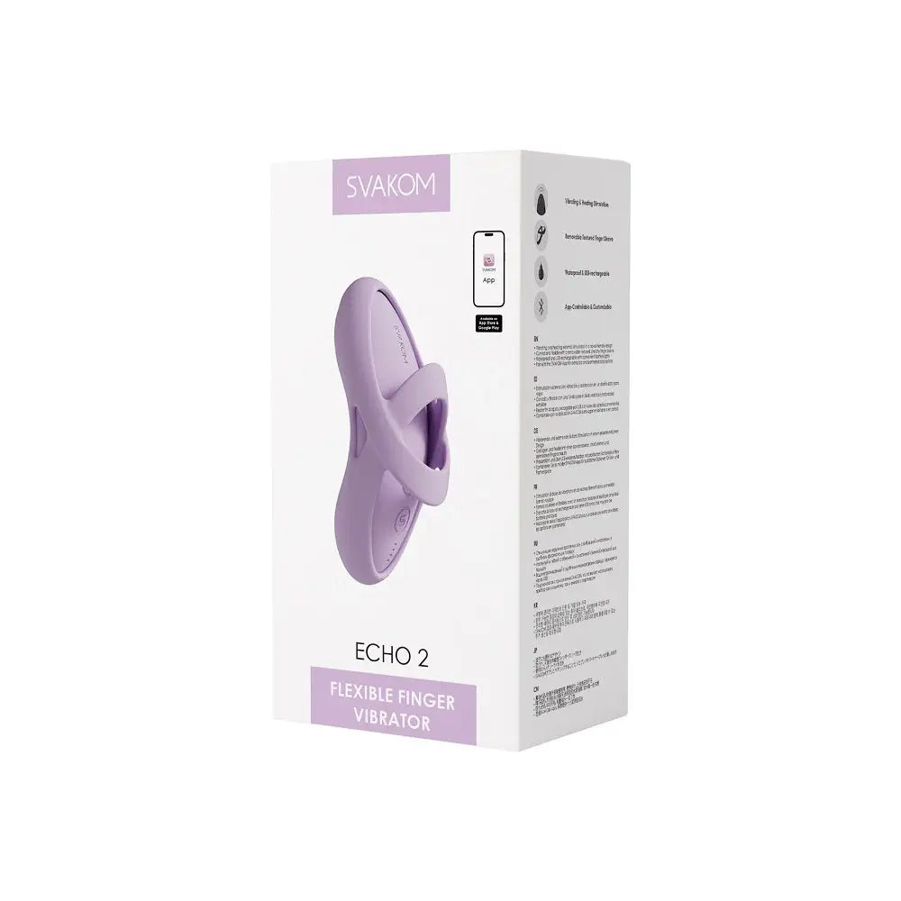Svakom Echo 2 Finger Vibrator Lilac Save 25% Fast Shipping United Kingdom Stoke on Trent