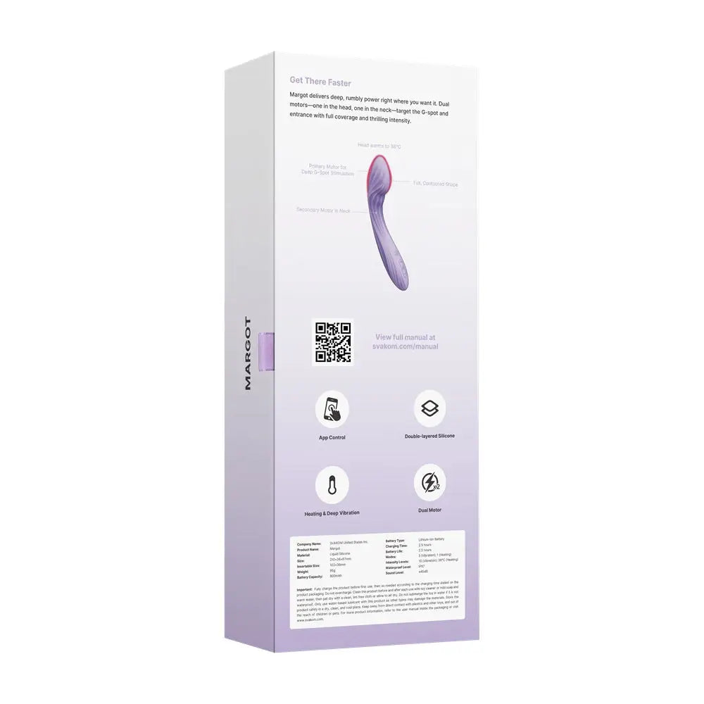 Svakom Margot G-spot Vibrator Lilac - New Products – Latest Sex Toys & Adult Arrivals United Kingdom Stoke-on-trent