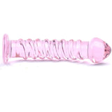 Textured Pink Glass Dildo - Save 25% - Fast Shipping - United Kingdom Stoke-on-trent