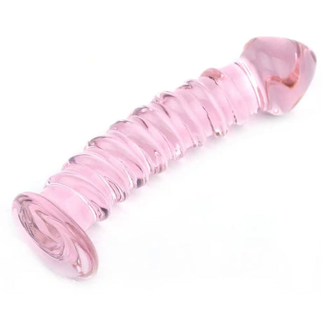 Textured Pink Glass Dildo - Save 25% - Fast Shipping - United Kingdom Stoke-on-trent