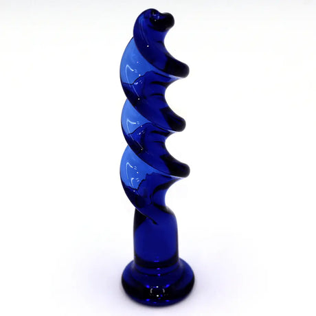 The Bolt - Blue Twisted Screw Glass Dildo - Dildos - Save 25% - Fast Shipping - United Kingdom Stoke-on-trent