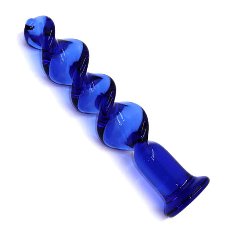 The Bolt - Blue Twisted Screw Glass Dildo - Dildos - Save 25% - Fast Shipping - United Kingdom Stoke-on-trent