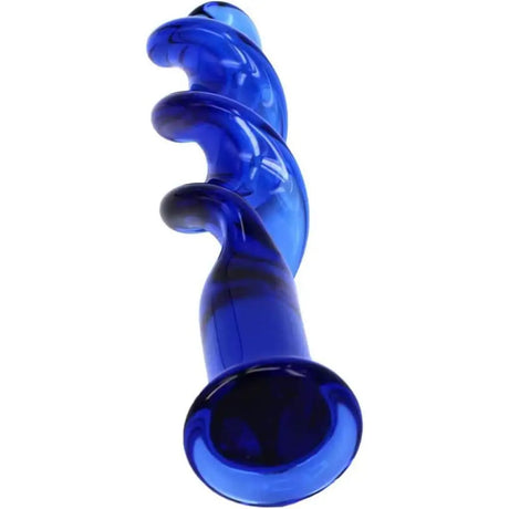 The Bolt - Blue Twisted Screw Glass Dildo - Dildos - Save 25% - Fast Shipping - United Kingdom Stoke-on-trent