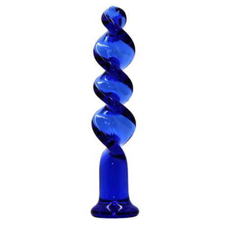 The Bolt - Blue Twisted Screw Glass Dildo - Dildos - Save 25% - Fast Shipping - United Kingdom Stoke-on-trent