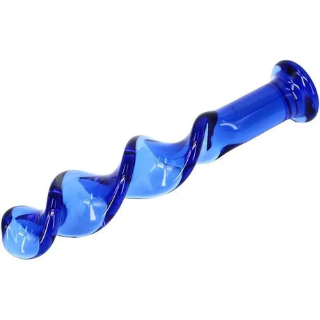 The Bolt - Blue Twisted Screw Glass Dildo - Dildos - Save 25% - Fast Shipping - United Kingdom Stoke-on-trent