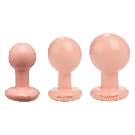 The Classic Round Butt Plug 3 Piece Set Vanilla - Save 10% - Anal Dildos United Kingdom Stoke-on-trent